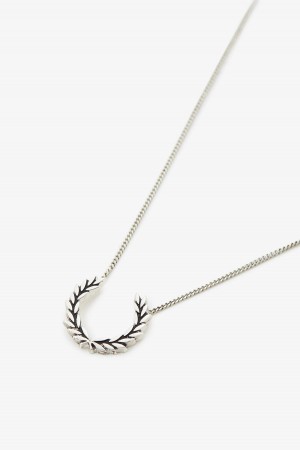 Bijoux Fred Perry Laurel Wreath Necklace Accessories Argent | TFRWZ23137