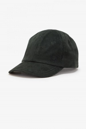 Casquette Fred Perry Waffle Cord Accessories Vert Noir | FRIIZ10349