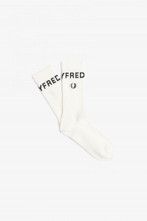 Chaussette Fred Perry Bold Tipped Accessories Blanche | MFRHR36365