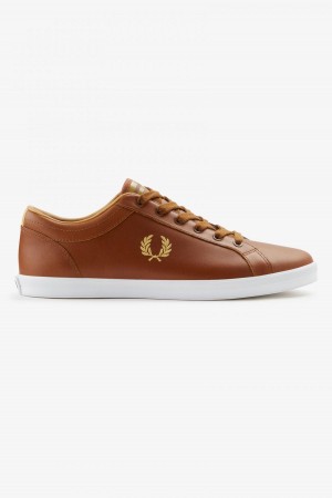 Chaussure Fred Perry Baseline Homme Tan | BFRSO23592