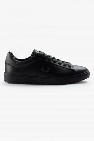 Chaussure Fred Perry Spencer Homme Noir Vert | GFRUC30872