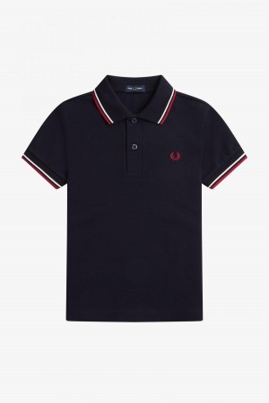 Enfant Fred Perry Kids Twin Tipped Accessories Bleu Marine Blanche Rouge | FRICD41284