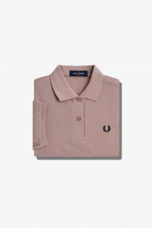 Fred Perry Shirt Fred Perry G6000 Femme Rose Foncé Noir | FRZPD61465