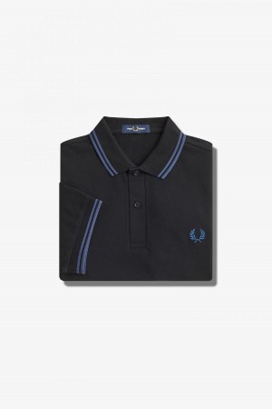 Fred Perry Shirt Fred Perry M3600 Homme Noir Bleu Bleu | DFRVO86077