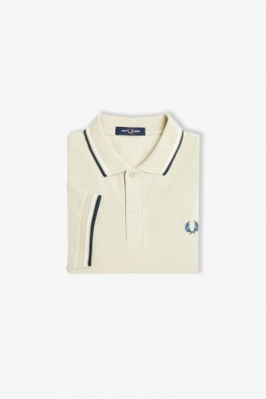 Fred Perry Shirt Fred Perry M3600 Homme Noir Blanche Bleu | FRZPD49418