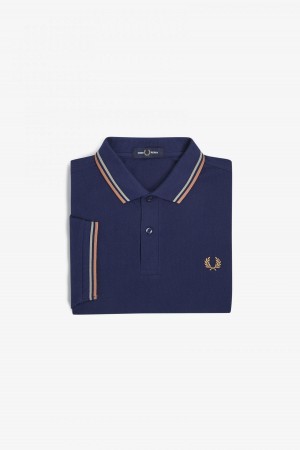 Fred Perry Shirt Fred Perry M3600 Homme Bleu Marine Noir | MFRFT20678