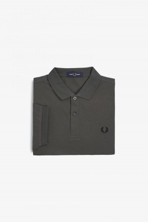 Fred Perry Shirt Fred Perry M6000 Homme Vert Noir | MFRFT94204