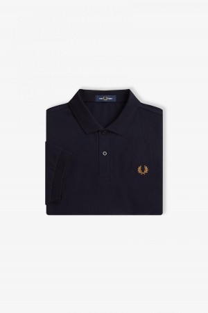 Fred Perry Shirt Fred Perry M6000 Homme Bleu Marine Noir | EFRHC57619