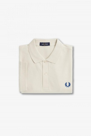 Fred Perry Shirt Fred Perry M6000 Homme Ecru / Shaded Cobalt | GFREC66693