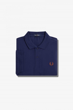 Fred Perry Shirt Fred Perry M6000 Homme Bleu Marine Marron | FRIIZ36468