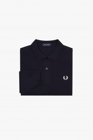 Fred Perry Shirt Fred Perry M6006 Homme Bleu Marine Blanche | FRCIF97006