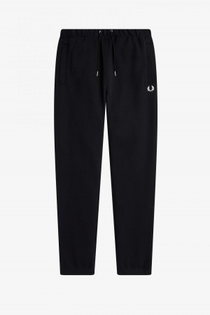 Pantalons Fred Perry Loopback Sweatpant Homme Noir | FRNEJ82917