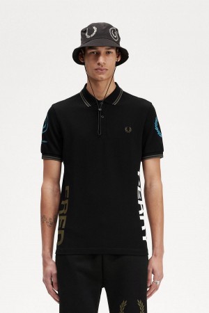 Polos Fred Perry Graphique Branded Fred Perry Shirt Homme Noir | XFRGW74898