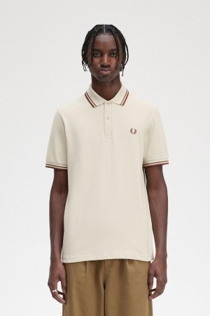 Polos Fred Perry M12 Homme Noir Marron | GFRUC69176