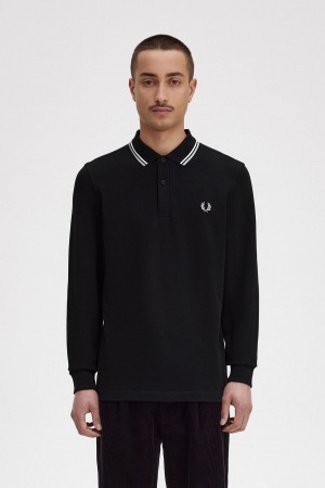 Polos Fred Perry M3636 Homme Noir | GFRUC68574