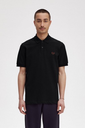 Polos Fred Perry M3 Homme Noir Marron | EFRVG82324