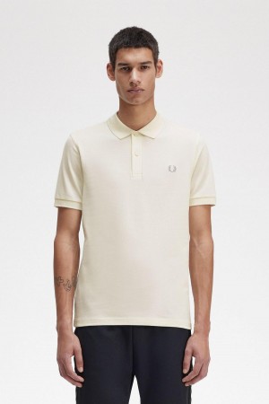 Polos Fred Perry M6000 Homme Ecru / Limestone | XFRGW98973