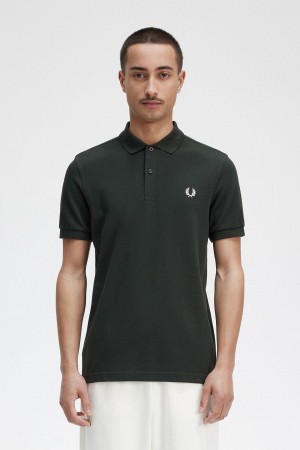 Polos Fred Perry M6000 Homme Vert Blanche | FRDFL66688