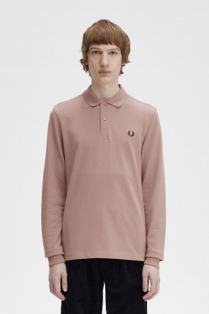 Polos Fred Perry M6006 Homme Rose Foncé | FFRHY85560