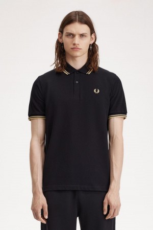 Polos Fred Perry Osaka M12 Homme Noir | LFRSX26896