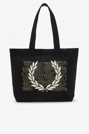 Sac Fred Perry Laurel Wreath Tote Accessories Noir | FRICD24290