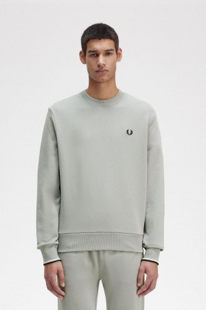 Sweats Fred Perry Crew Neck Homme Limestone | EFRVG14062