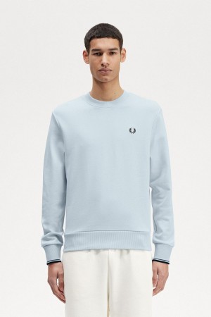 Sweats Fred Perry Crew Neck Homme Noir | GFREC73874