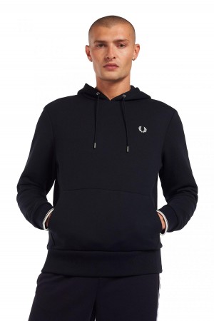 Sweats Fred Perry Tipped Encapuchonné Homme Bleu Marine | AFRWC46342