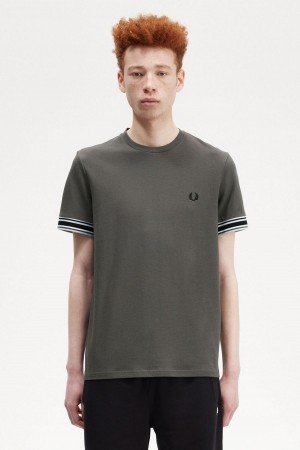 T Shirts Fred Perry Bold Tipped Piqué Homme Vert | LFRTR59009