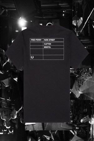 T Shirts Fred Perry Bristol Ringer Homme Noir | YFRGT76728