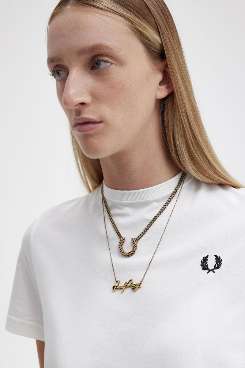 Bijoux Fred Perry Fred Perry Necklace Accessories Doré | YFRVQ76830