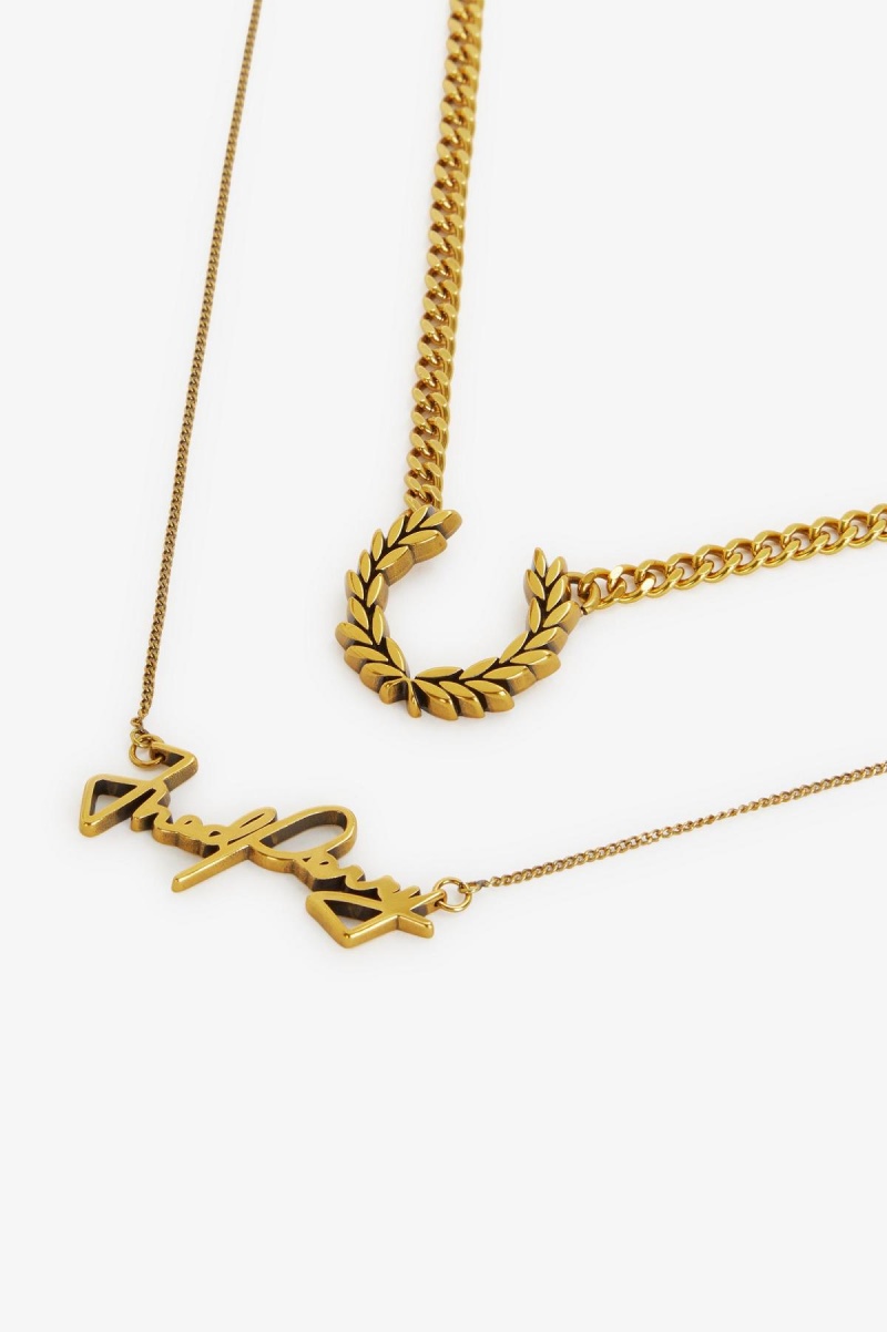 Bijoux Fred Perry Fred Perry Necklace Accessories Doré | YFRVQ76830