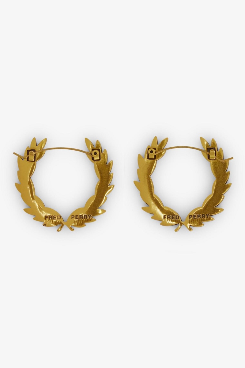 Bijoux Fred Perry Laurel Wreath Earrings Accessories Doré | FRXBR17429