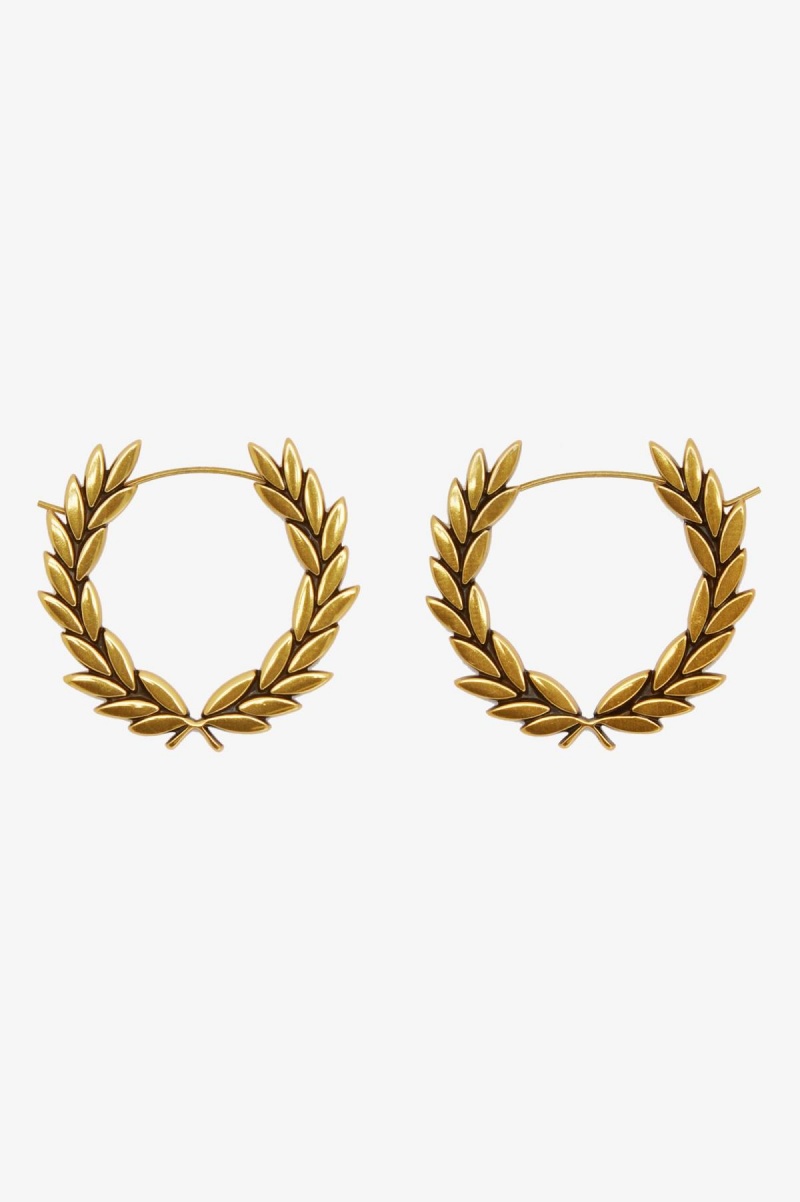 Bijoux Fred Perry Laurel Wreath Earrings Accessories Doré | FRXBR17429