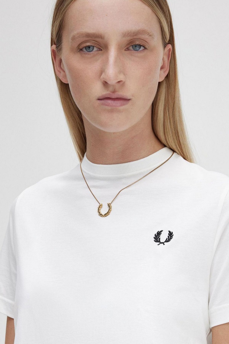 Bijoux Fred Perry Laurel Wreath Necklace Accessories Doré | TFRPQ40752