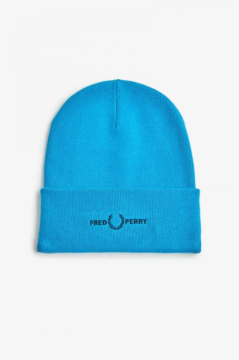 Bonnet Fred Perry Graphique Accessories Bleu Noir | FRNEJ88710