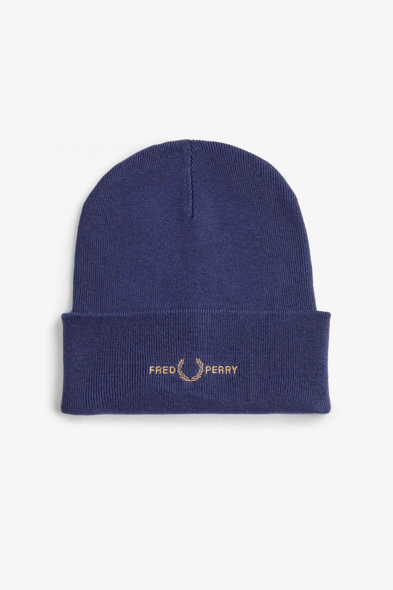 Bonnet Fred Perry Graphique Accessories Bleu Marine Noir | FRQAV75490