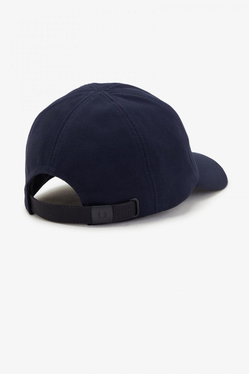 Casquette Fred Perry Classiche Piqué Accessories Bleu Marine Noir | ZFRMJ17495