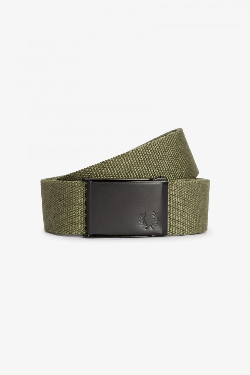 Ceinture Fred Perry Graphique Branded Webbing Accessories Vert | FREAH22014