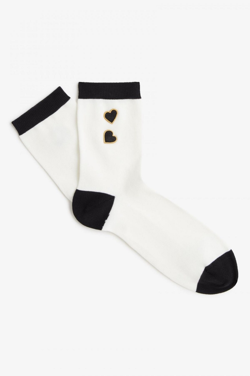 Chaussette Fred Perry Heart Accessories Blanche | FRQAV33822