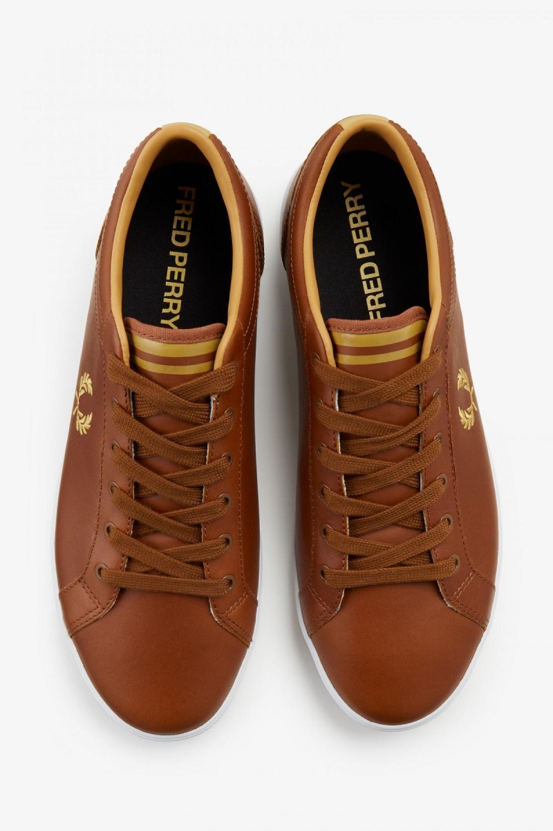 Chaussure Fred Perry Baseline Homme Tan | BFRSO23592