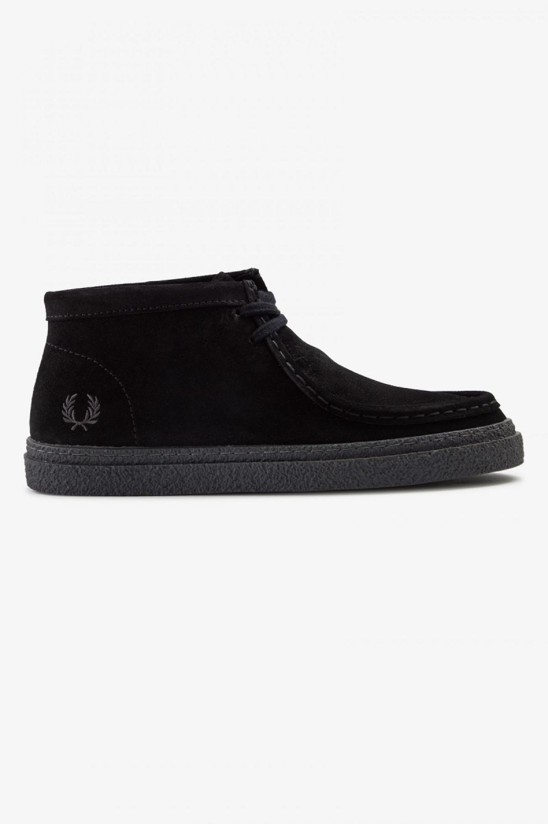 Chaussure Fred Perry Dawson Mid Femme Noir | FRQAV45609