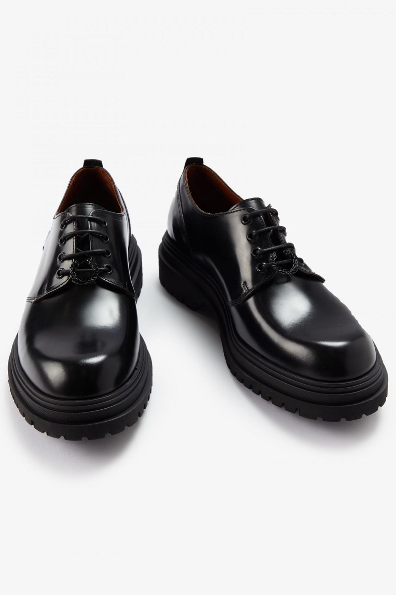 Chaussure Fred Perry Derby Femme Noir | FRQAV61523