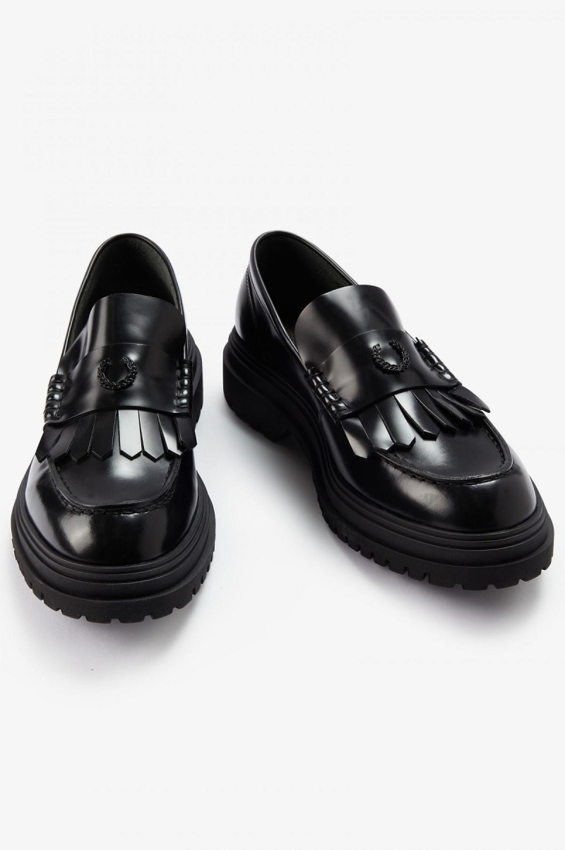 Chaussure Fred Perry Loafer Femme Noir | QFRWA48634