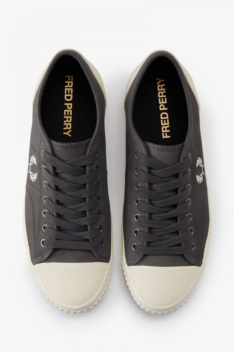 Chaussure Fred Perry Low Hughes Homme Gunmetal / Ecru | BFRSD77116