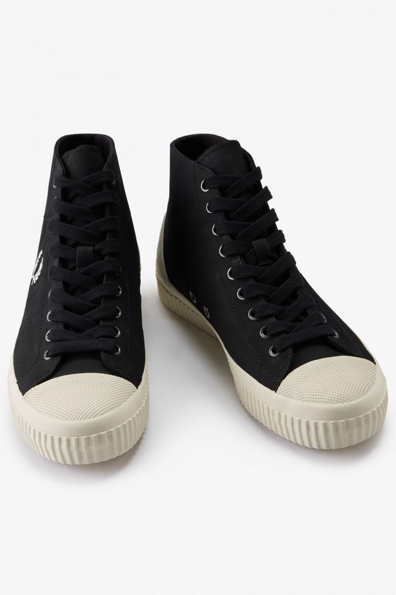 Chaussure Fred Perry Mid Hughes Homme Noir | TFRPQ31511