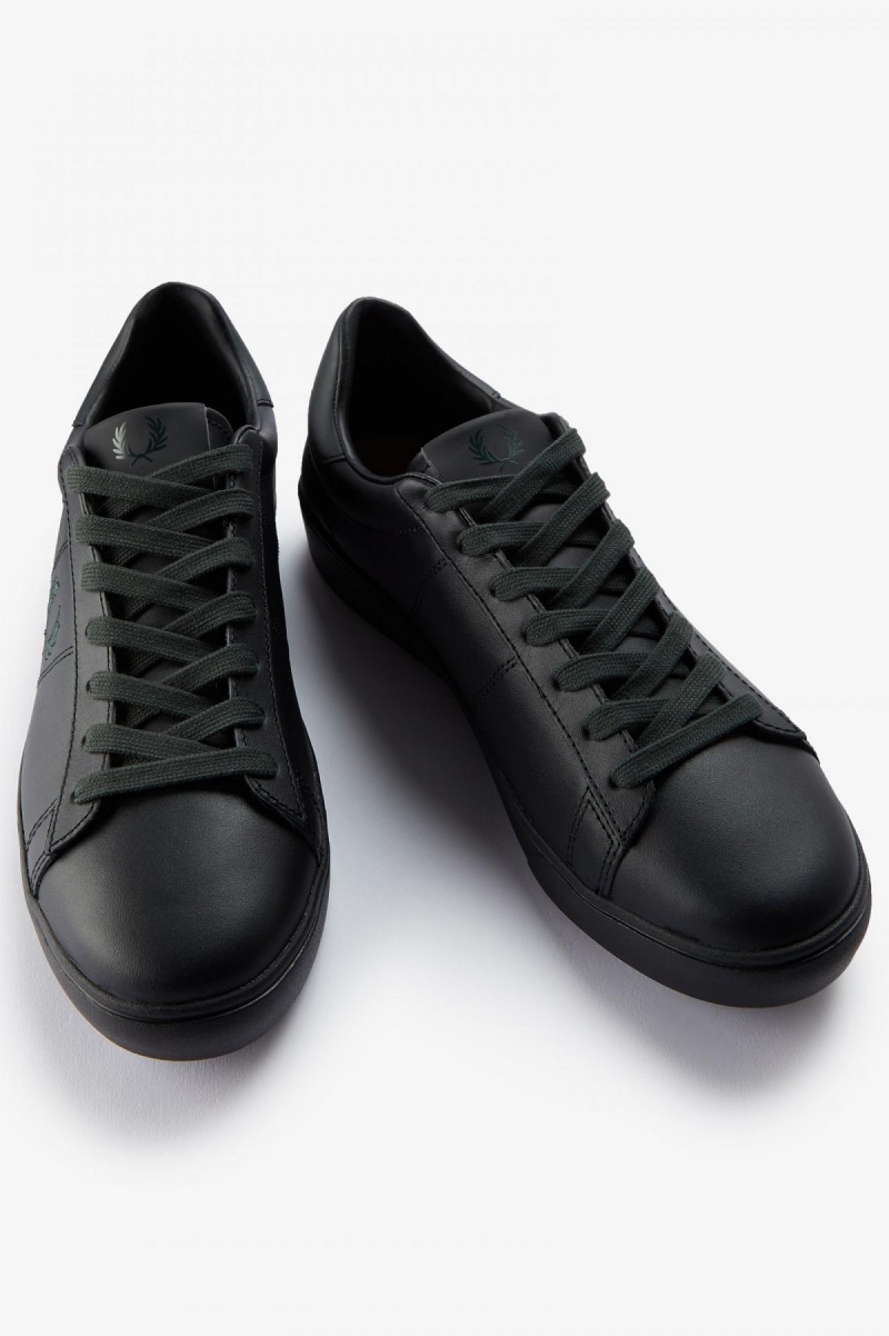 Chaussure Fred Perry Spencer Homme Noir Vert | GFRUC30872