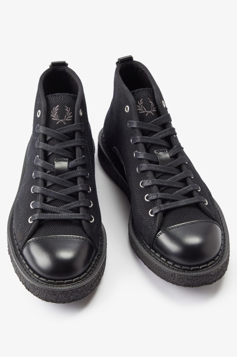 Chaussure Fred Perry Tela Monkey Femme Noir | FRXMI93934