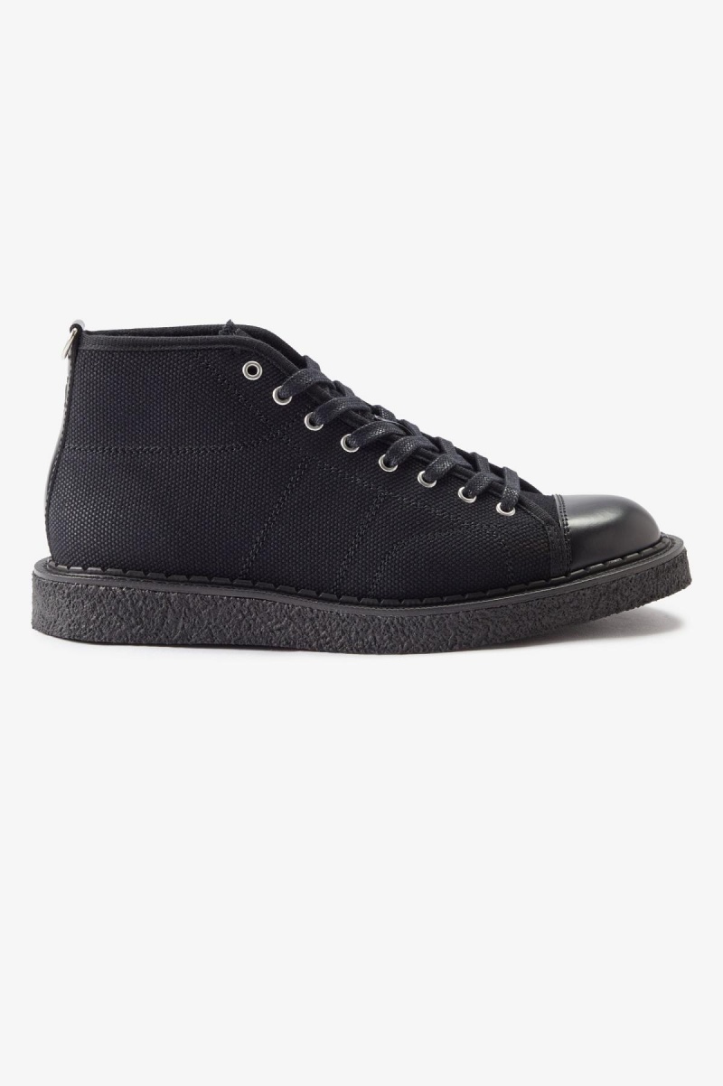 Chaussure Fred Perry Tela Monkey Femme Noir | FRXMI93934