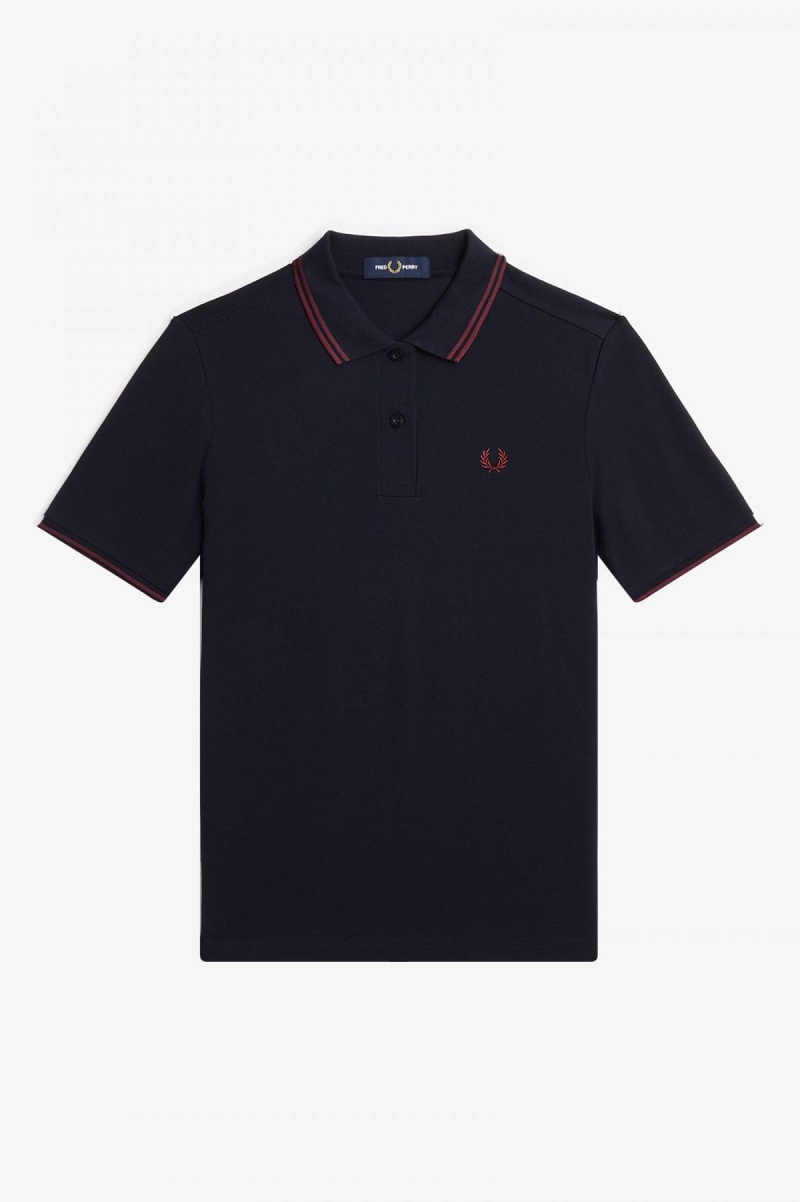 Fred Perry Shirt Fred Perry G3600 Femme Bleu Marine | FREGJ53903